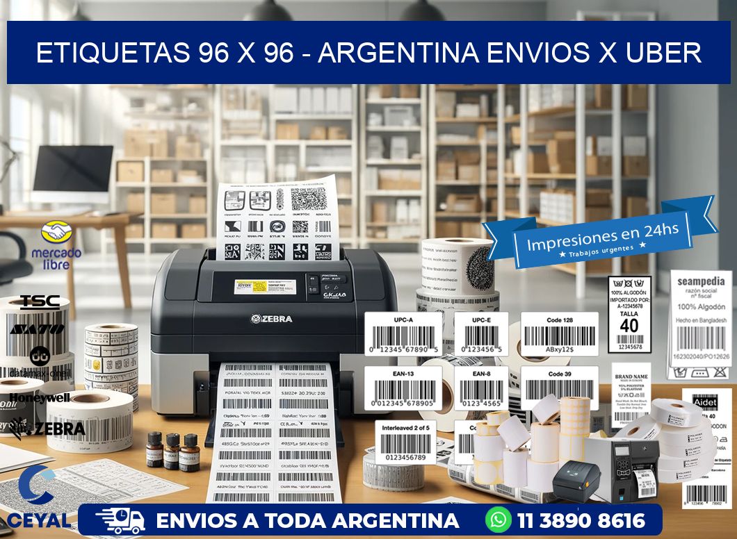 ETIQUETAS 96 x 96 – ARGENTINA ENVIOS X UBER