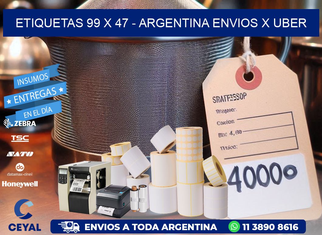 ETIQUETAS 99 x 47 - ARGENTINA ENVIOS X UBER