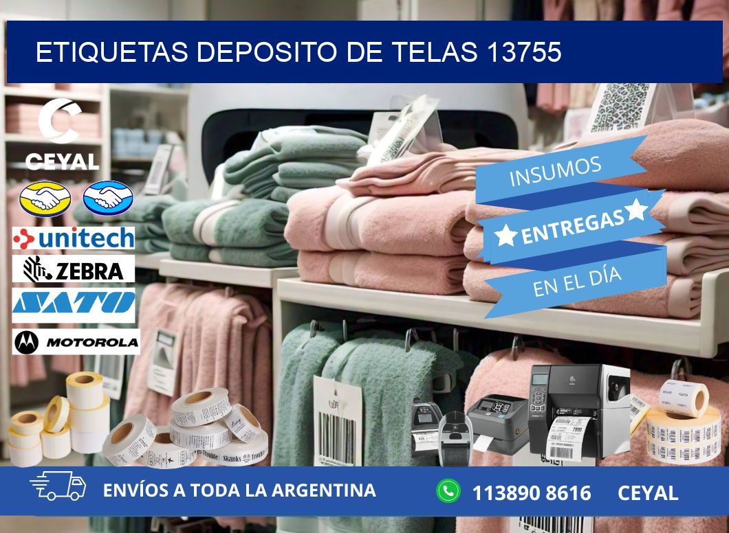 ETIQUETAS DEPOSITO DE TELAS 13755