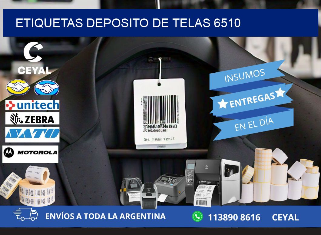 ETIQUETAS DEPOSITO DE TELAS 6510