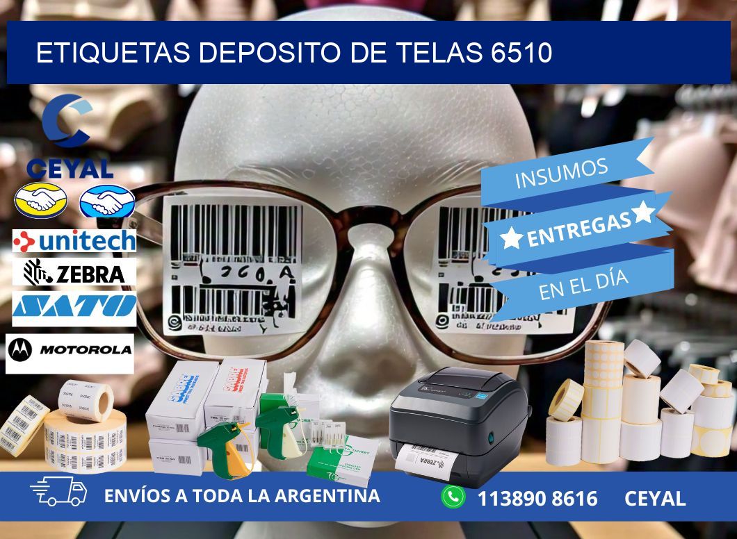 ETIQUETAS DEPOSITO DE TELAS 6510