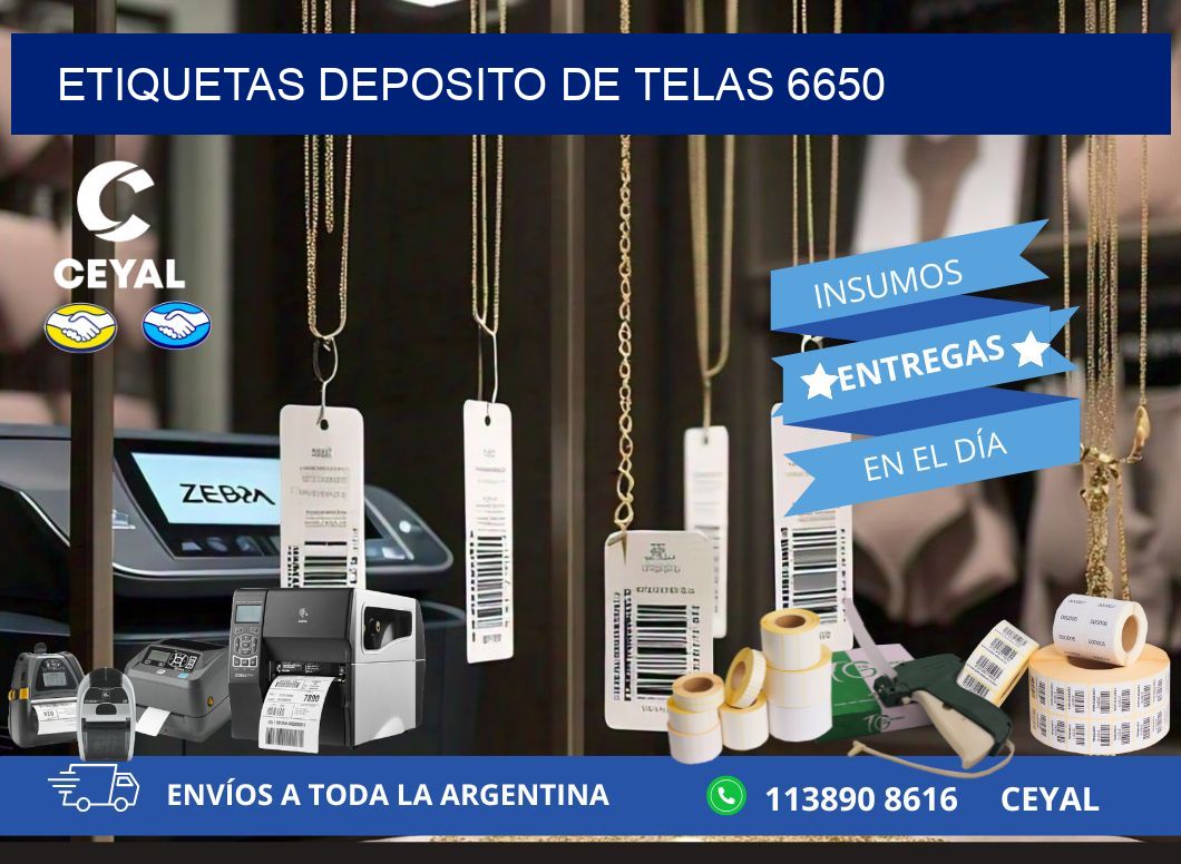 ETIQUETAS DEPOSITO DE TELAS 6650