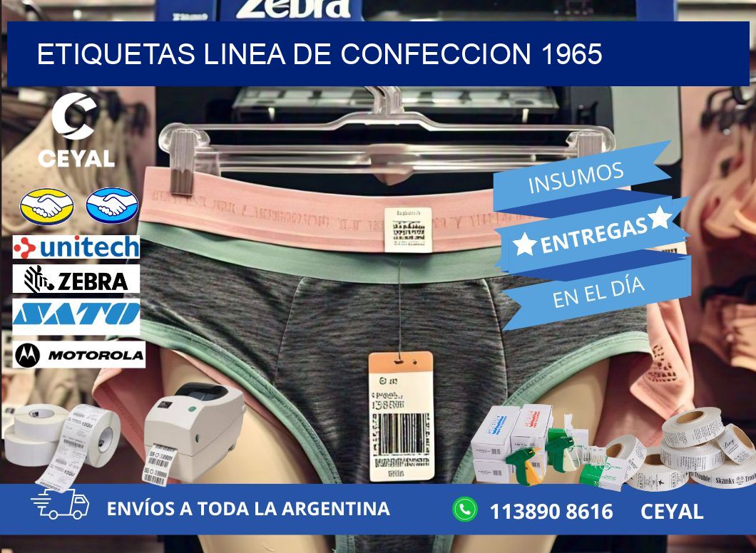 ETIQUETAS LINEA DE CONFECCION 1965