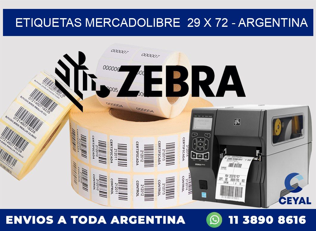 ETIQUETAS MERCADOLIBRE  29 x 72 – ARGENTINA