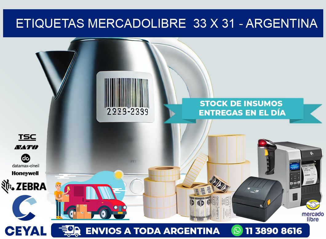 ETIQUETAS MERCADOLIBRE  33 x 31 – ARGENTINA