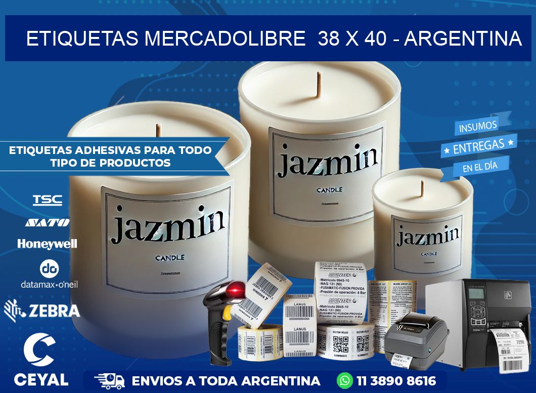 ETIQUETAS MERCADOLIBRE  38 x 40 – ARGENTINA