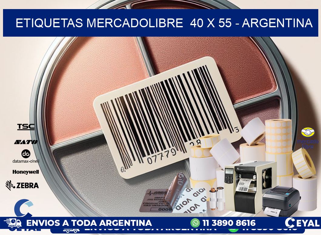 ETIQUETAS MERCADOLIBRE  40 x 55 – ARGENTINA