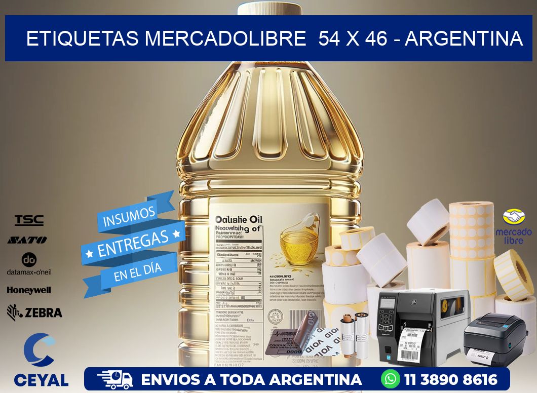 ETIQUETAS MERCADOLIBRE  54 x 46 - ARGENTINA