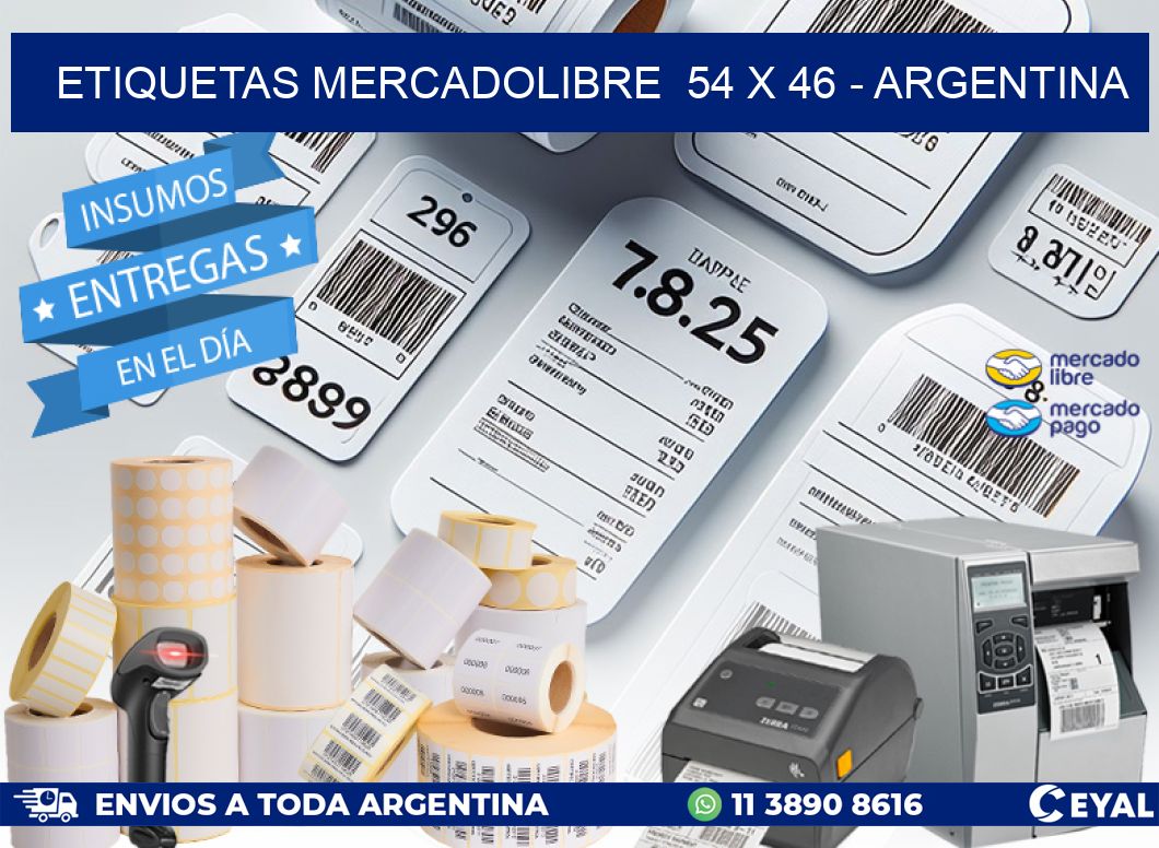 ETIQUETAS MERCADOLIBRE  54 x 46 - ARGENTINA