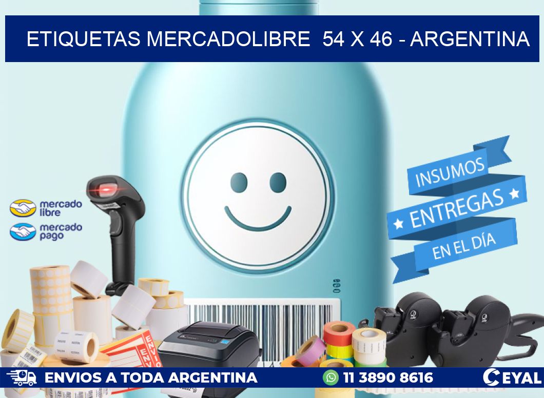 ETIQUETAS MERCADOLIBRE  54 x 46 - ARGENTINA