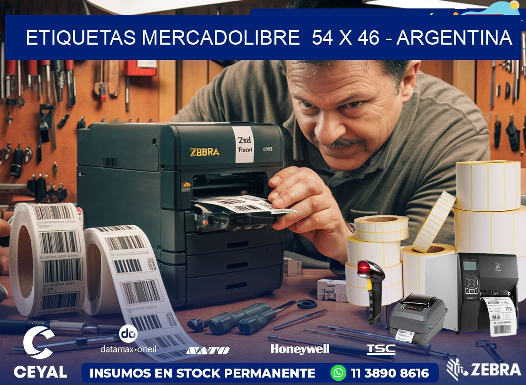 ETIQUETAS MERCADOLIBRE  54 x 46 - ARGENTINA