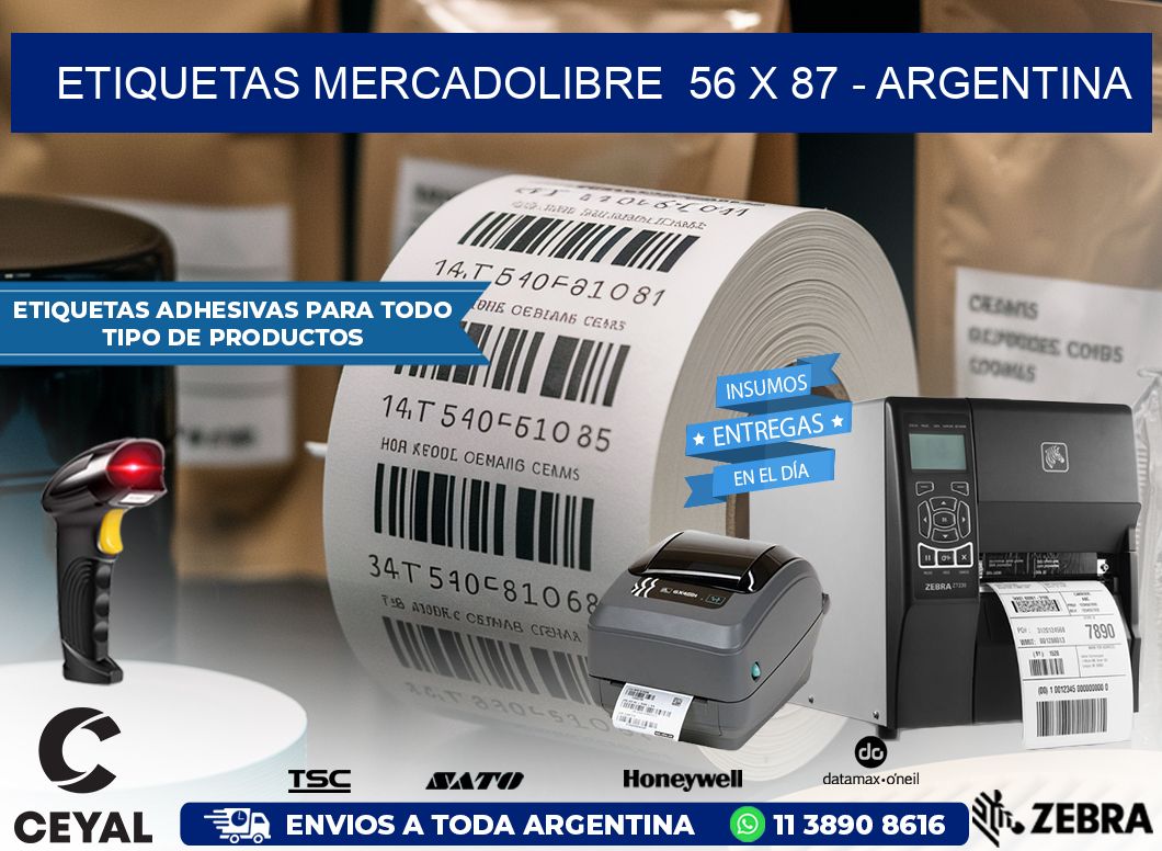 ETIQUETAS MERCADOLIBRE  56 x 87 – ARGENTINA