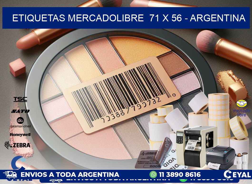 ETIQUETAS MERCADOLIBRE  71 x 56 – ARGENTINA