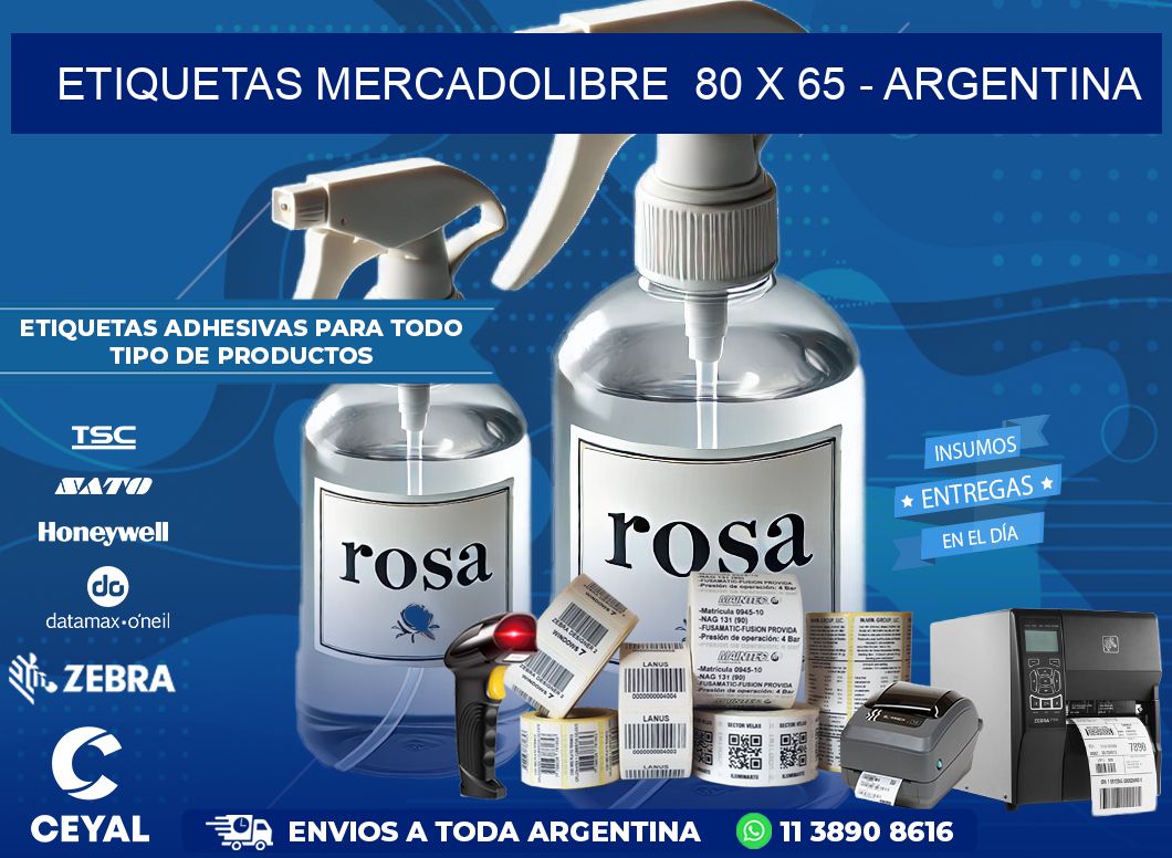 ETIQUETAS MERCADOLIBRE  80 x 65 – ARGENTINA