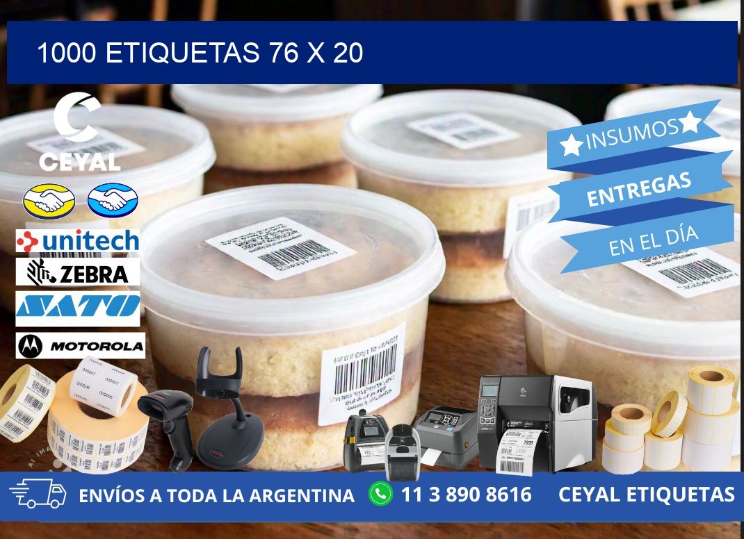 1000 ETIQUETAS 76 x 20
