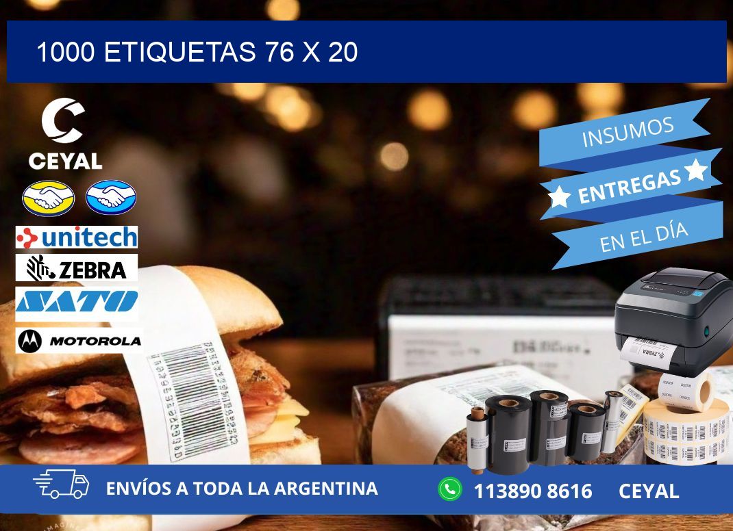 1000 ETIQUETAS 76 x 20