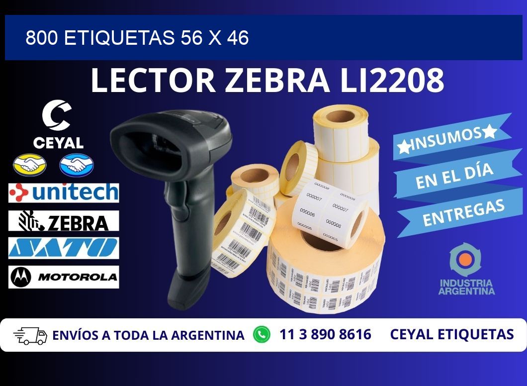 800 ETIQUETAS 56 x 46