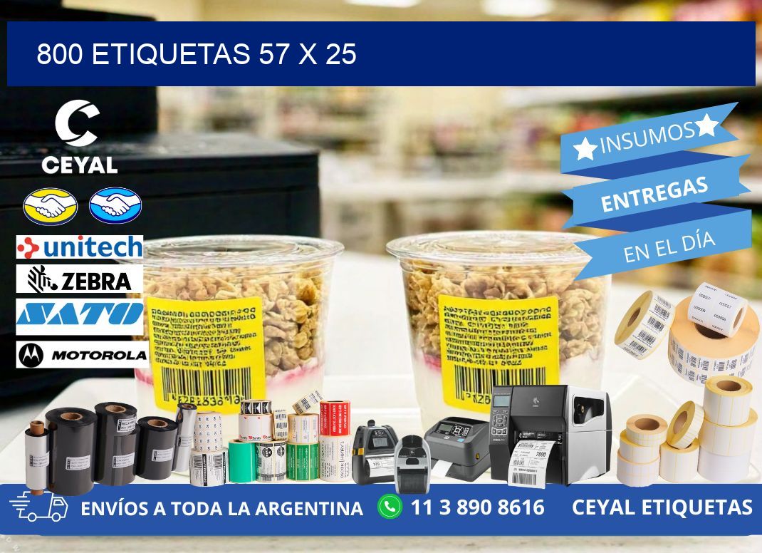 800 ETIQUETAS 57 x 25