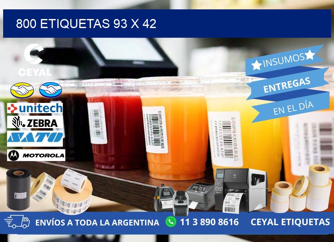 800 ETIQUETAS 93 x 42