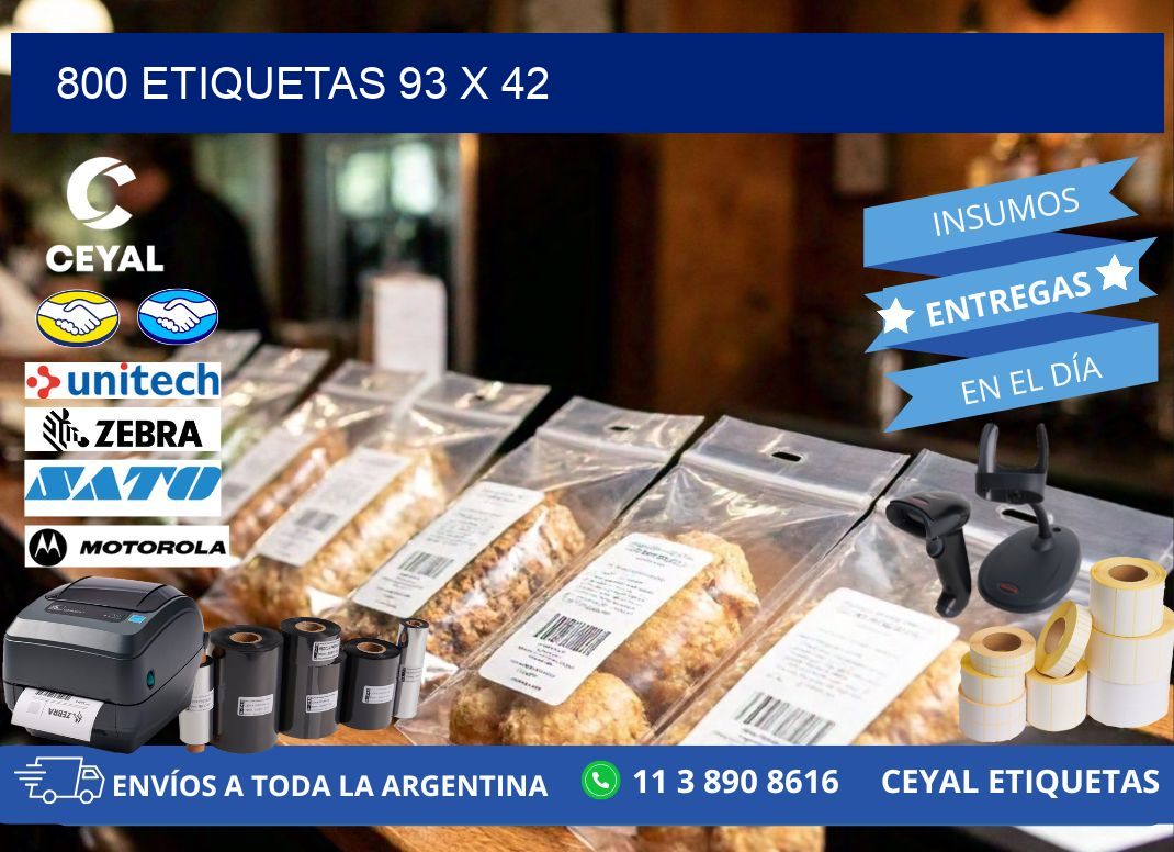 800 ETIQUETAS 93 x 42