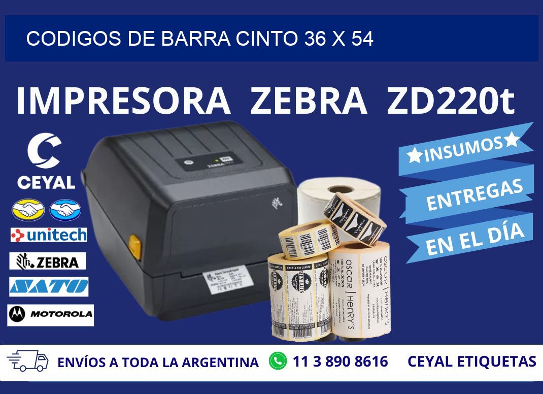 CODIGOS DE BARRA CINTO 36 x 54