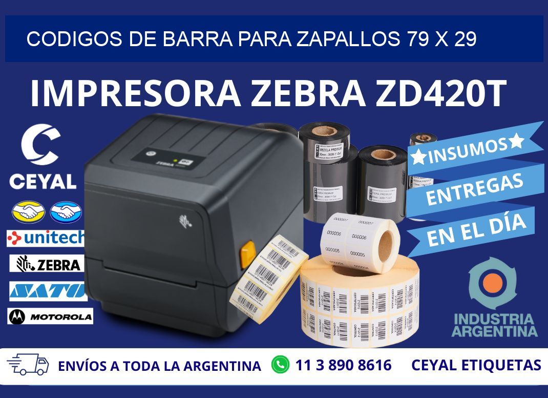 CODIGOS DE BARRA PARA ZAPALLOS 79 x 29