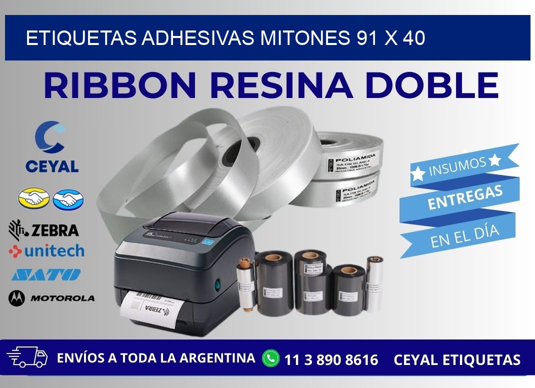 ETIQUETAS ADHESIVAS MITONES 91 x 40