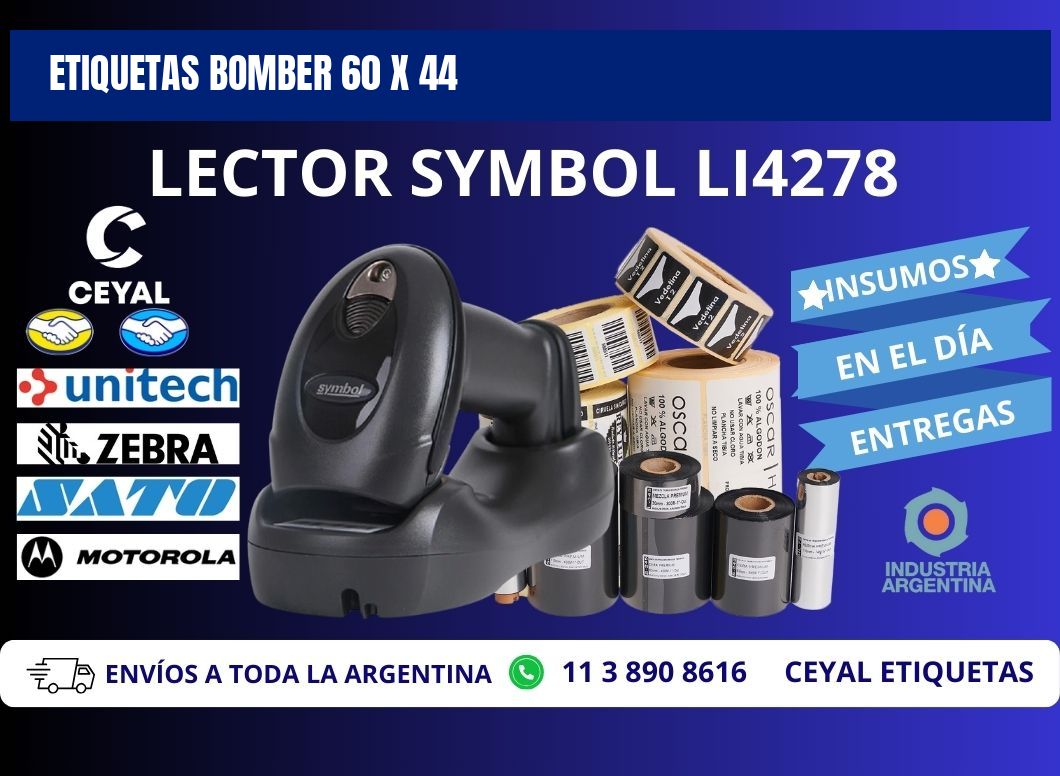 ETIQUETAS BOMBER 60 x 44