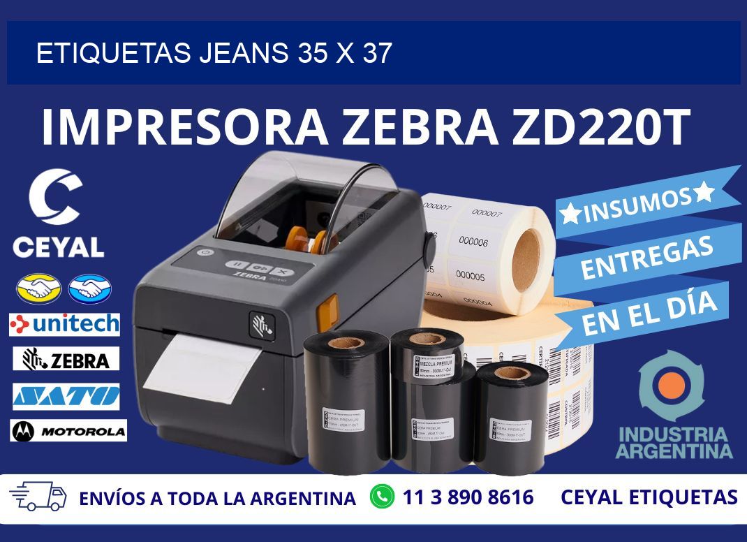 ETIQUETAS JEANS 35 x 37