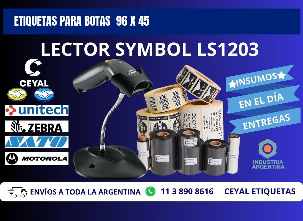 ETIQUETAS PARA BOTAS  96 x 45