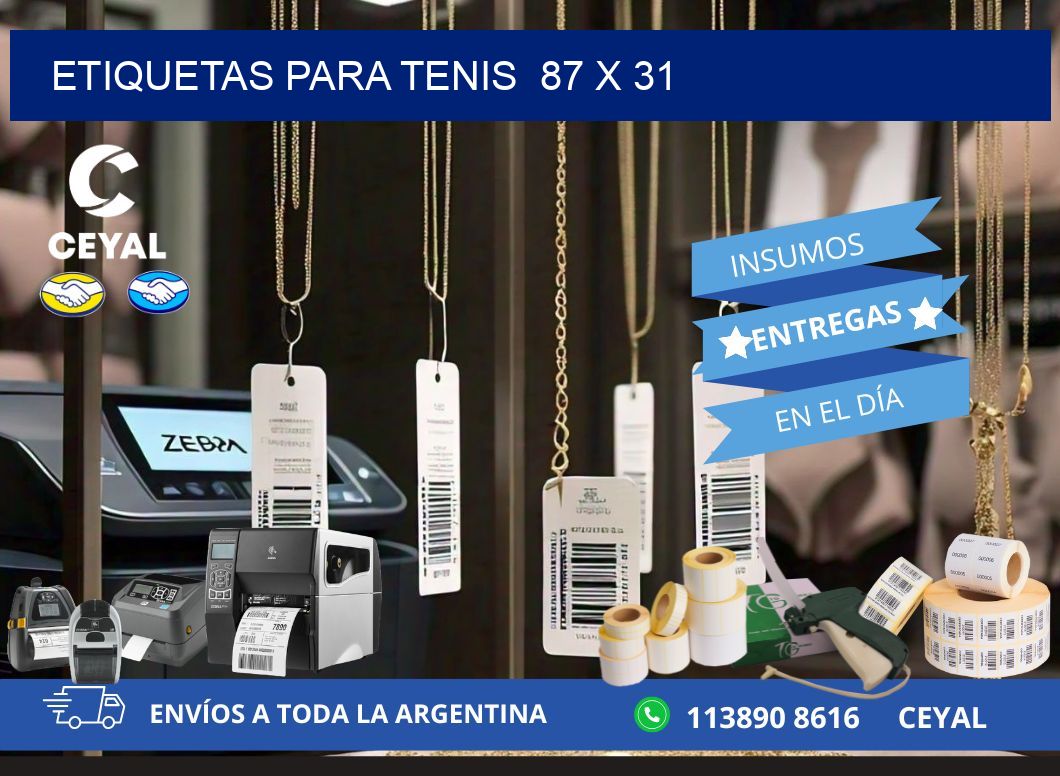 ETIQUETAS PARA TENIS  87 x 31