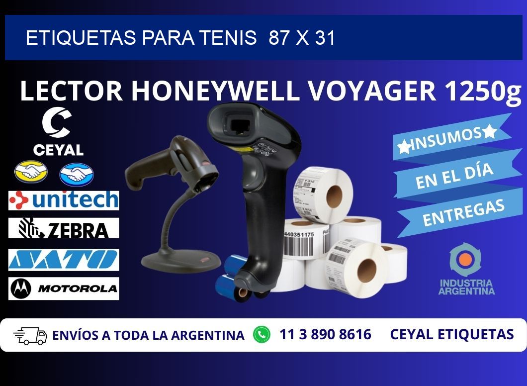 ETIQUETAS PARA TENIS  87 x 31