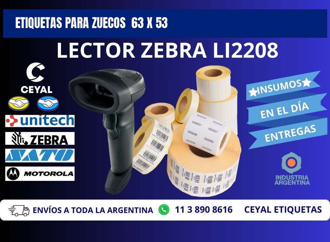 ETIQUETAS PARA ZUECOS  63 x 53