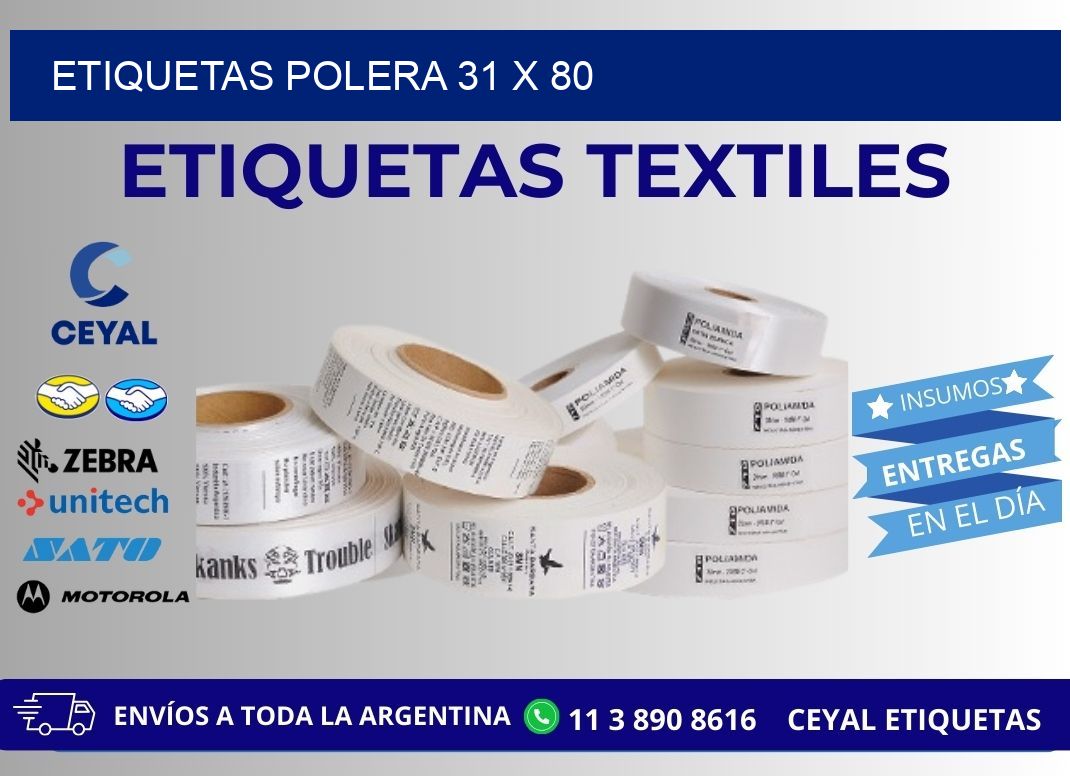 ETIQUETAS POLERA 31 x 80