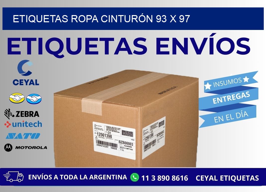 ETIQUETAS ROPA CINTURÓN 93 x 97