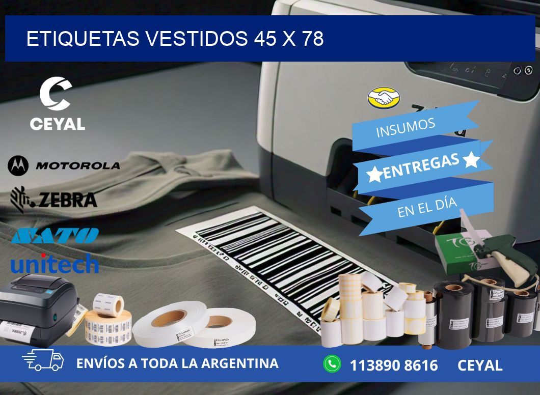 ETIQUETAS VESTIDOS 45 x 78