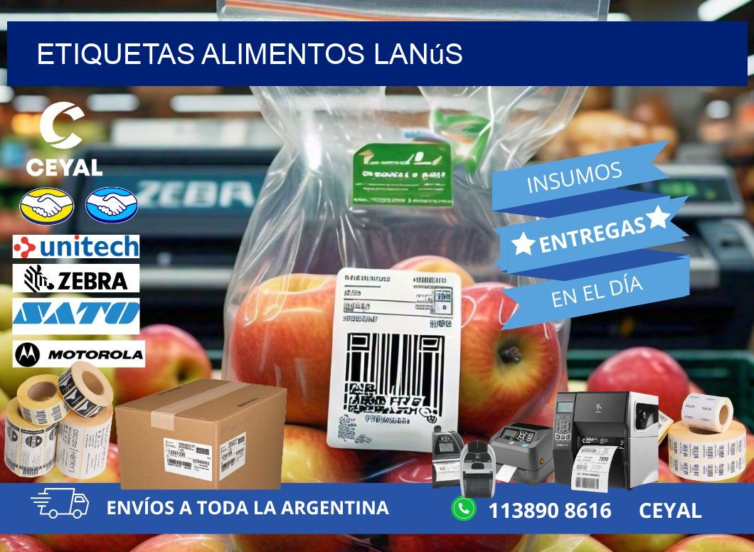 Etiquetas alimentos Lanús