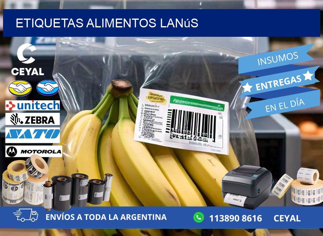 Etiquetas alimentos Lanús