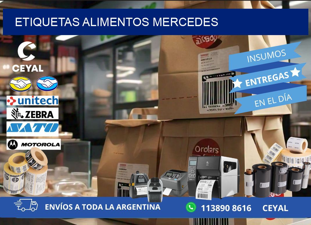 Etiquetas alimentos Mercedes