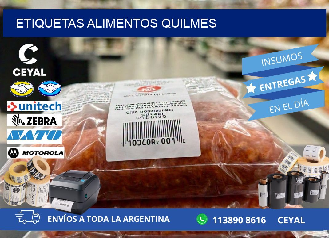 Etiquetas alimentos Quilmes