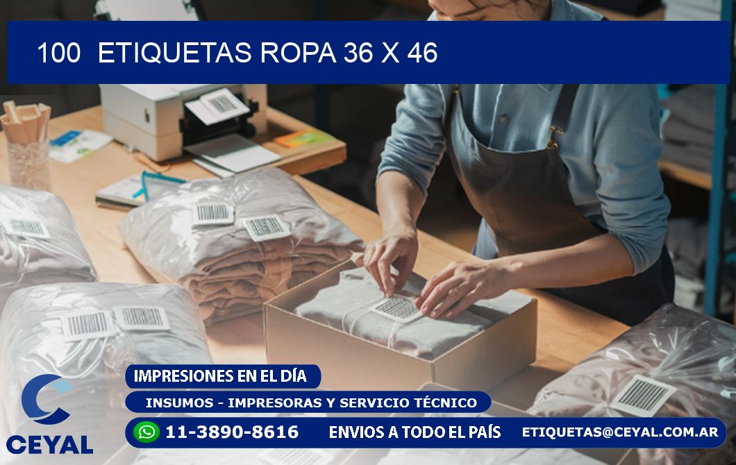 100  ETIQUETAS ROPA 36 x 46