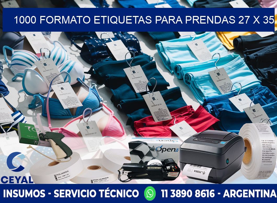 1000 FORMATO ETIQUETAS PARA PRENDAS 27 x 35