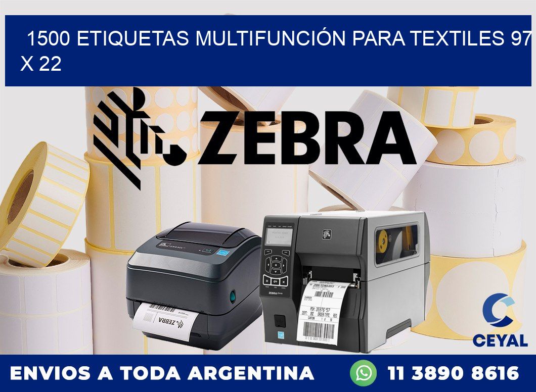 1500 ETIQUETAS MULTIFUNCIÓN PARA TEXTILES 97 x 22