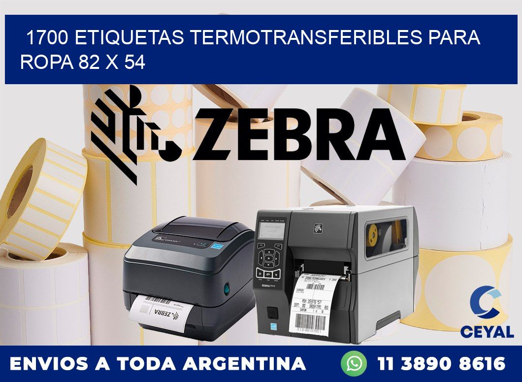 1700 ETIQUETAS TERMOTRANSFERIBLES PARA ROPA 82 x 54
