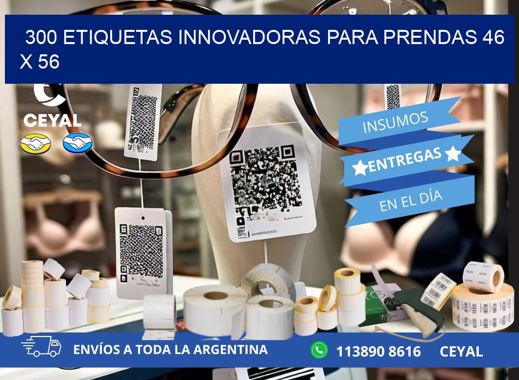 300 ETIQUETAS INNOVADORAS PARA PRENDAS 46 x 56