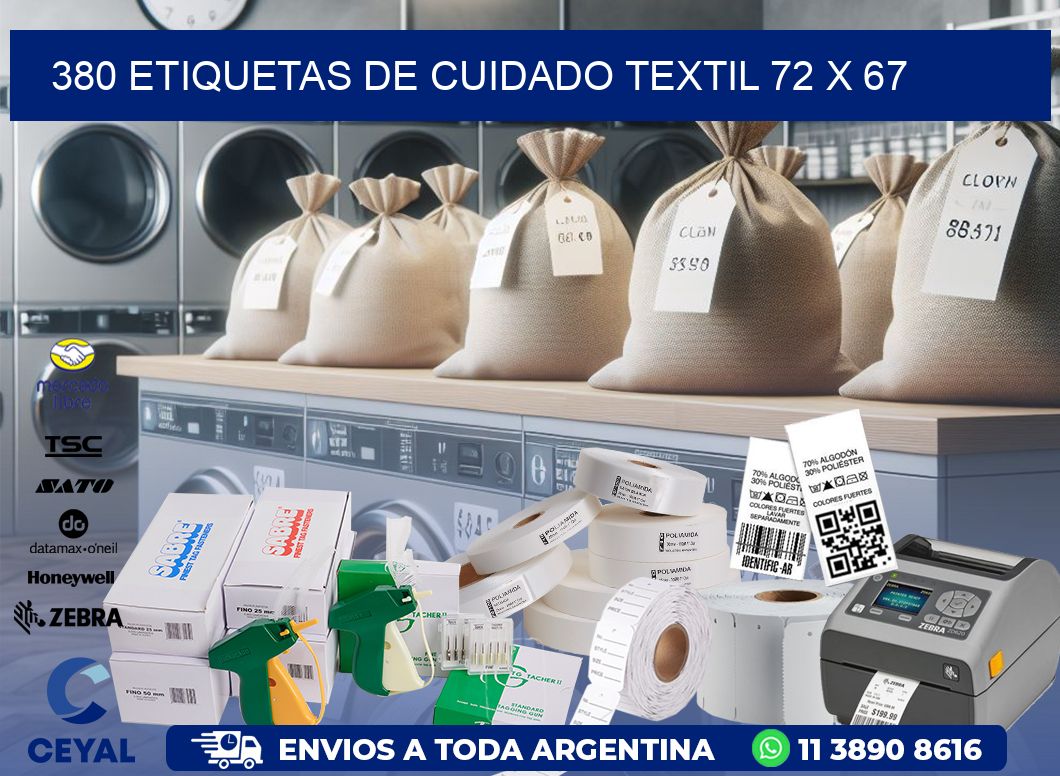 380 ETIQUETAS DE CUIDADO TEXTIL 72 x 67