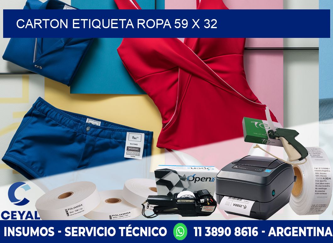 CARTON ETIQUETA ROPA 59 x 32