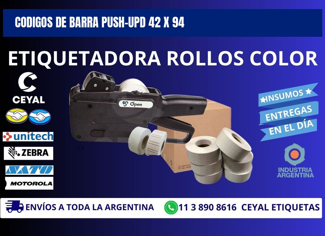 CODIGOS DE BARRA PUSH-UPD 42 x 94