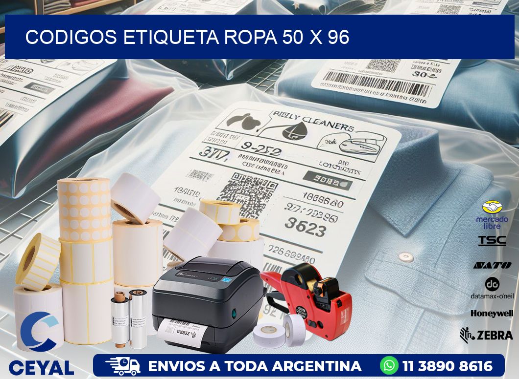 CODIGOS ETIQUETA ROPA 50 x 96