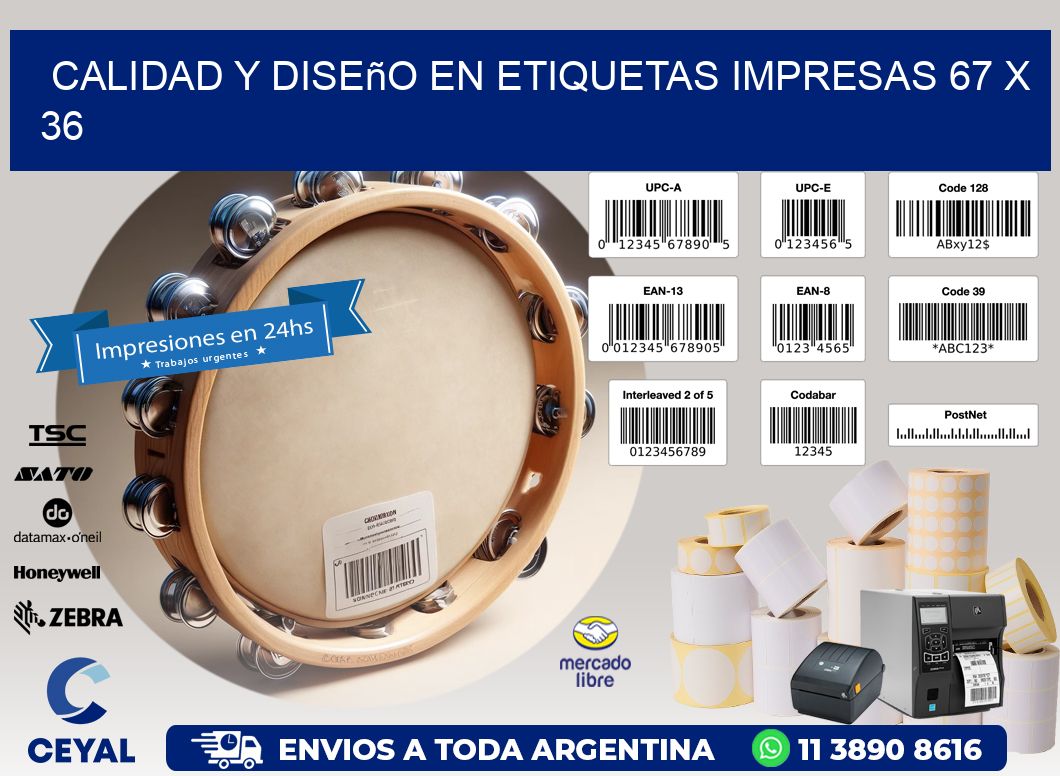 Calidad y Diseño en Etiquetas Impresas 67 x 36